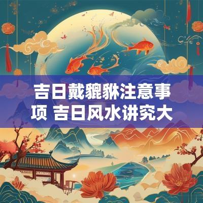 吉日戴貔貅注意事项 吉日风水讲究大全