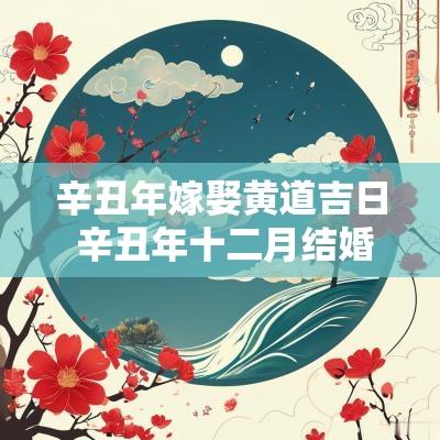 辛丑年嫁娶黄道吉日 辛丑年十二月结婚吉日