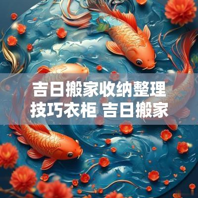 吉日搬家收纳整理技巧衣柜 吉日搬家时间表