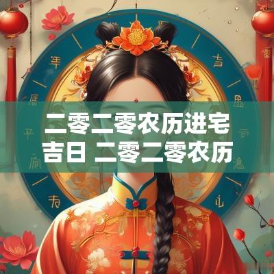 二零二零农历进宅吉日 二零二零农历订婚吉日