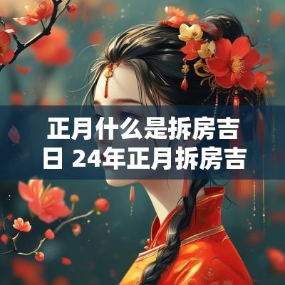 正月什么是拆房吉日 24年正月拆房吉日吗
