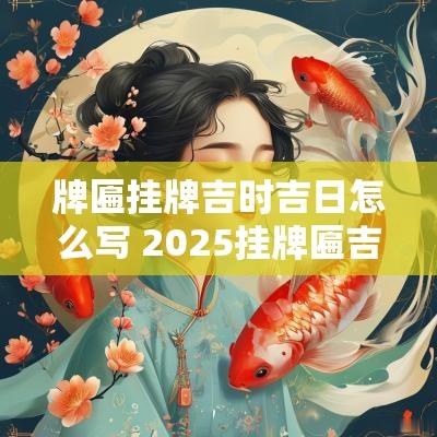 牌匾挂牌吉时吉日怎么写 2025挂牌匾吉日吉时