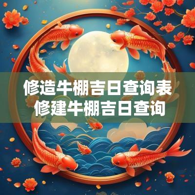修造牛棚吉日查询表 修建牛棚吉日查询大全表