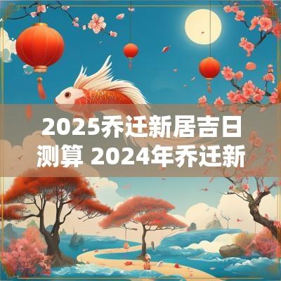 2025乔迁新居吉日测算 2025年乔迁新居吉日查询