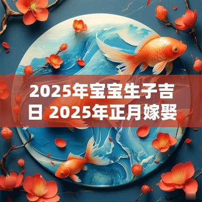 2025年宝宝生子吉日 2025年正月嫁娶吉日