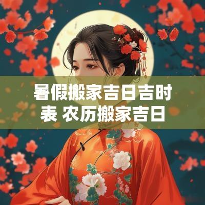 暑假搬家吉日吉时表 农历搬家吉日