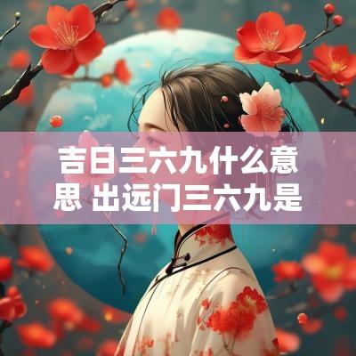 吉日三六九什么意思 出远门三六九是吉日吗