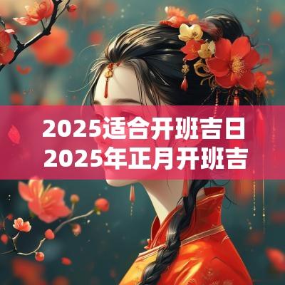 2025适合开班吉日 2025年正月开班吉日