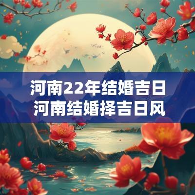河南22年结婚吉日 河南结婚择吉日风俗