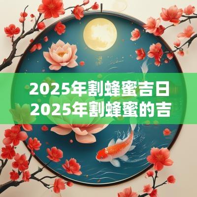 2025年割蜂蜜吉日 2025年割蜂蜜的吉日