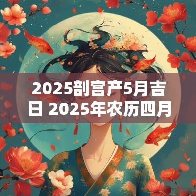 2025剖宫产5月吉日 2025年农历四月剖宫产吉日