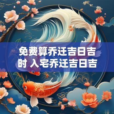 免费算乔迁吉日吉时 入宅乔迁吉日吉时表