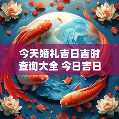 今天婚礼吉日吉时查询大全 今日吉日婚礼吉时查询
