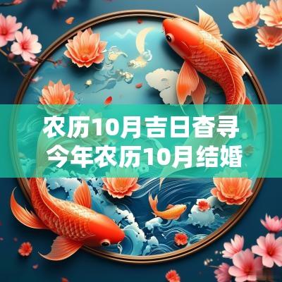农历10月吉日杳寻 今年农历10月结婚吉日