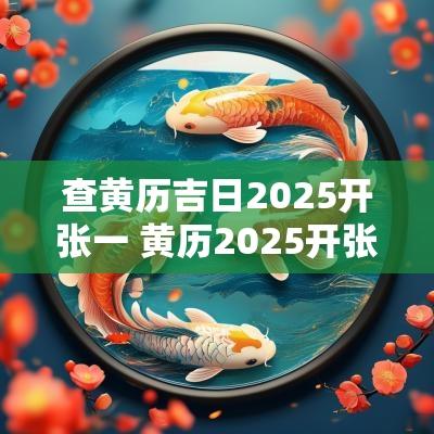 查黄历吉日2025开张一 黄历2025开张吉日查询