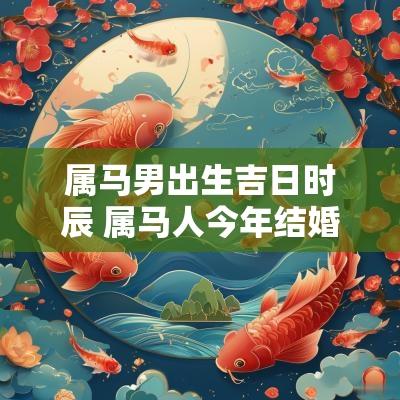 属马男出生吉日时辰 属马人今年结婚吉日