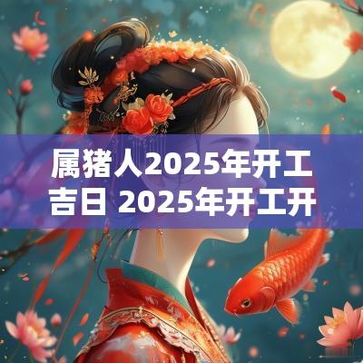 属猪人2025年开工吉日 2025年开工开车吉日