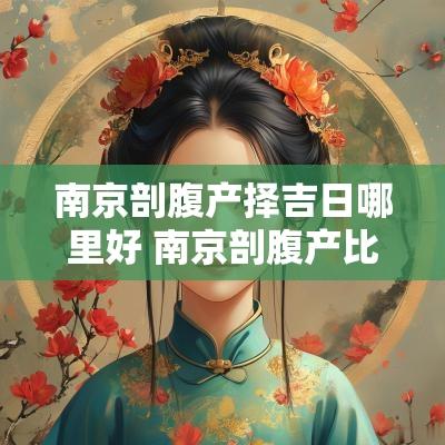 南京剖腹产择吉日哪里好 南京剖腹产比较好的医院