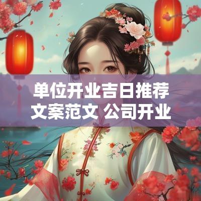 单位开业吉日推荐文案范文 公司开业通知文案简短干净