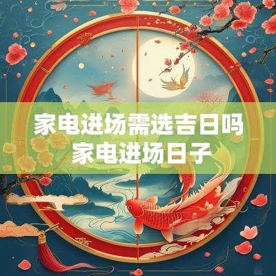 家电进场需选吉日吗 家电进场日子