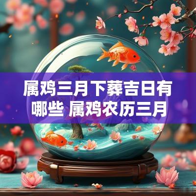 属鸡三月下葬吉日有哪些 属鸡农历三月安床吉日