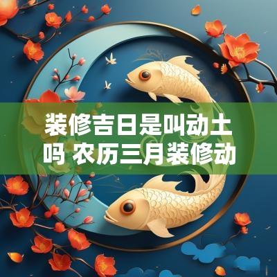 装修吉日是叫动土吗 农历三月装修动土的吉日一览表