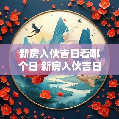 新房入伙吉日看哪个日 新房入伙吉日农历
