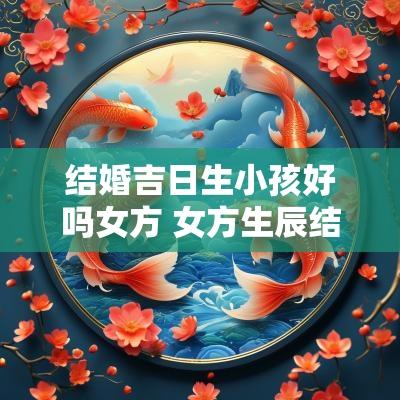 结婚吉日生小孩好吗女方 女方生辰结婚吉日