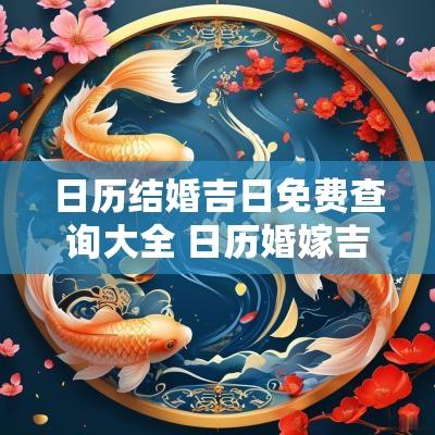 日历结婚吉日免费查询大全 日历婚嫁吉日查询表大全