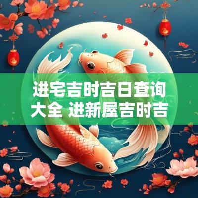进宅吉时吉日查询大全 进新屋吉时吉日查询