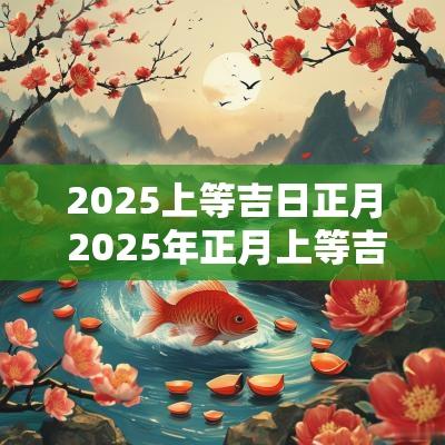 2025上等吉日正月 2025年正月上等吉日