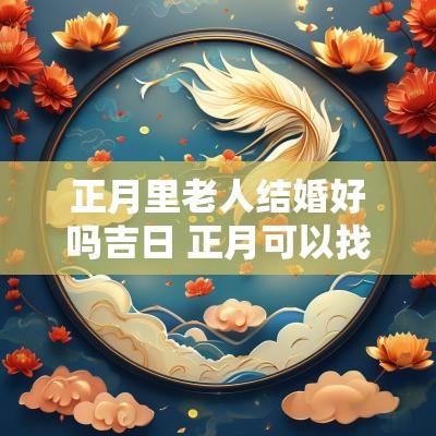正月里老人结婚好吗吉日 正月可以找结婚吉日吗