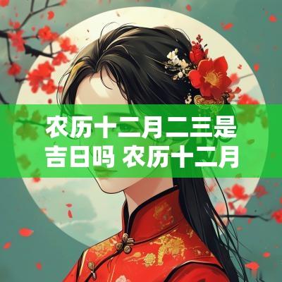 农历十二月二三是吉日吗 农历十二月十二日是吉日吗