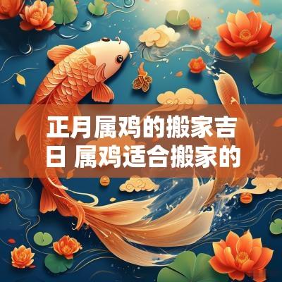 正月属鸡的搬家吉日 属鸡适合搬家的吉时吉日