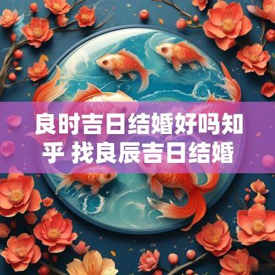 良时吉日结婚好吗知乎 找良辰吉日结婚有用吗