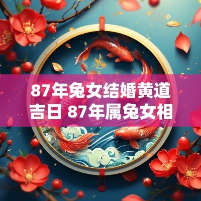 87年兔女结婚黄道吉日 87年属兔女相亲吉日