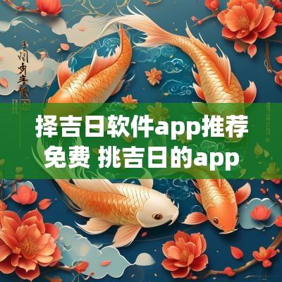 择吉日软件app推荐免费 挑吉日的app
