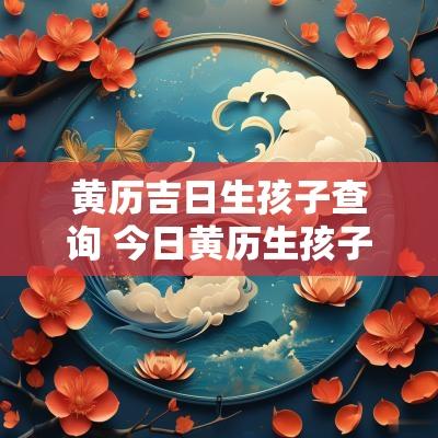 黄历吉日生孩子查询 今日黄历生孩子吉日查询