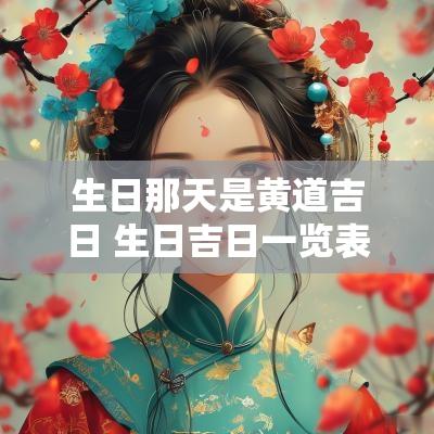 生日那天是黄道吉日 生日吉日一览表