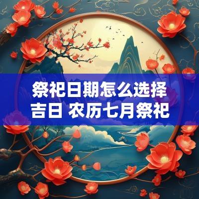 祭祀日期怎么选择吉日 农历七月祭祀吉日查询