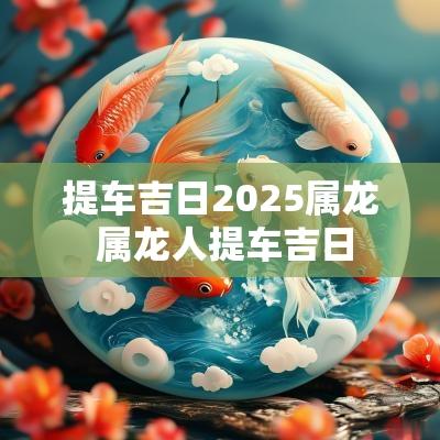 提车吉日2025属龙 属龙人提车吉日