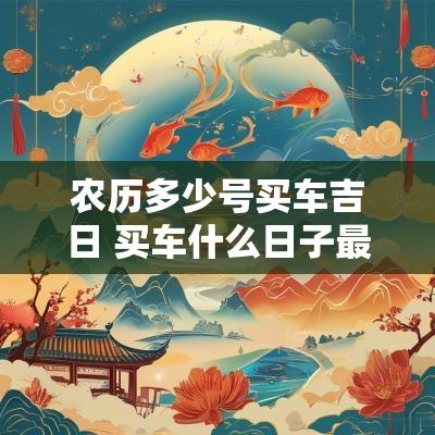 农历多少号买车吉日 买车什么日子最好农历