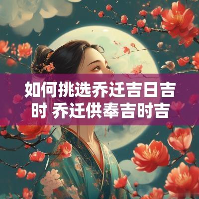 如何挑选乔迁吉日吉时 乔迁供奉吉时吉日查询