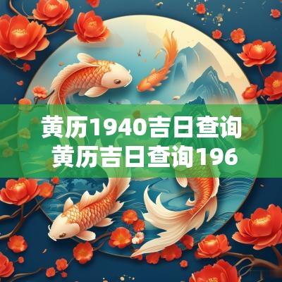 黄历1940吉日查询 黄历吉日查询1963