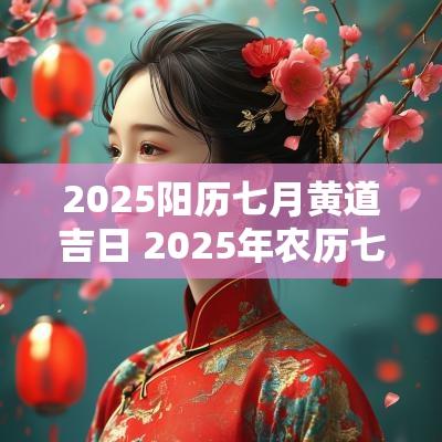2025阳历七月黄道吉日 2025年农历七月的黄道吉日