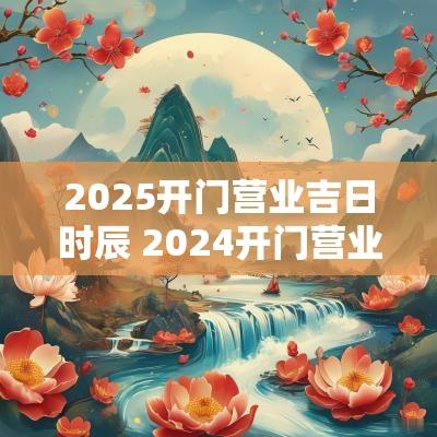 2025开门营业吉日时辰 2025开门营业吉日