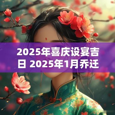 2025年喜庆设宴吉日 2025年1月乔迁吉日