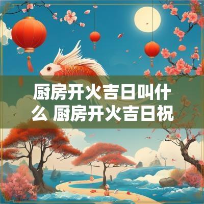 厨房开火吉日叫什么 厨房开火吉日祝福语