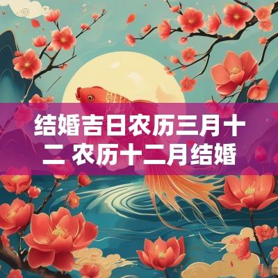 结婚吉日农历三月十二 农历十二月结婚吉日查询