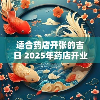 适合药店开张的吉日 2025年药店开业吉日
